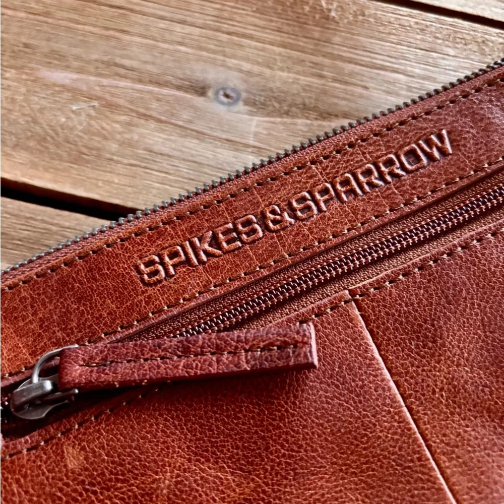 SPIKES & SPARROW LEATHER HIP BAG OREGON - BRANDY COGNAC - Picture 2 of 12